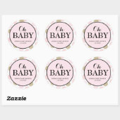 Baby shower Party Favor Sticker - Polka Dots (Vel)