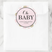 Baby shower Party Favor Sticker - Polka Dots (Tas)
