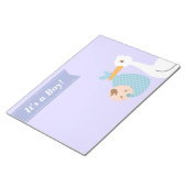 Baby shower Party Favor - Stork levert Baby Boy Notitieblok (Schuin)