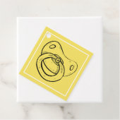 Baby shower Party - Gele fopspeen - Bedankjes Labels (In situ)