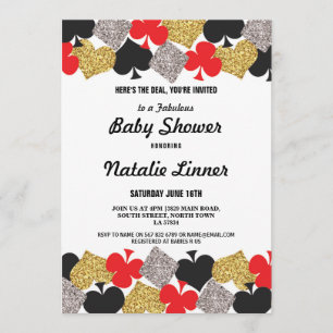 baby shower Party Las Vegas Casino Royale Invite Kaart