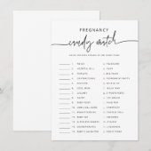 Baby shower Party Phrase Match Spel Activiteit Kaa Kaart (Voorkant / Achterkant)