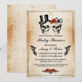 Baby shower Party Roos Schedel Party Koppels Kaart (Voorkant / Achterkant)