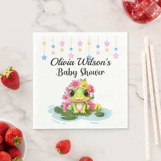 Baby shower partyservetten, kikkerthema servetten (Insitu)