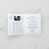 Baby shower Paspoortreisthema Stusty Blue (Binnen)