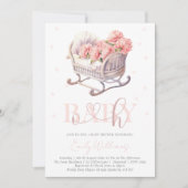 Baby shower pastel Baby mand Kaart (Voorkant)