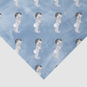 baby shower Pastel Blue  Little Boy Tissuepapier (Detail)