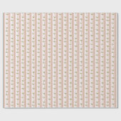 Baby Shower Pastel Pink Stripe Botanical Green Vin Cadeaupapier (Vlak)