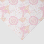 Baby shower Pastel Pink White Floral Pattern Tissuepapier (Detail)