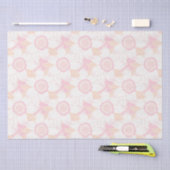 Baby shower Pastel Pink White Floral Pattern Tissuepapier (Craft)