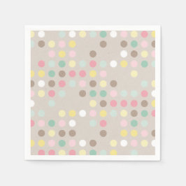 Baby shower Pastel Polka Dot Servet