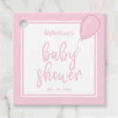 Baby shower Pastel Roze Baby Girl Polka Dot Bedankjes Labels (Voorkant)