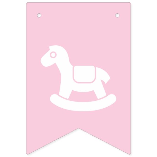 Baby shower Pastel Roze Baby Meisje Vlaggetjes (Tweede vlag)