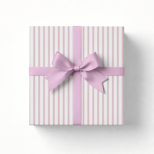 Baby shower pastel roze/Gebroken wit gestreept Cadeaupapier