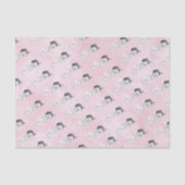 baby shower Pastel Roze  Klein meisje Tissuepapier (Voorkant)