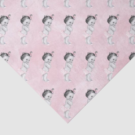 baby shower Pastel Roze  Klein meisje Tissuepapier (Detail)