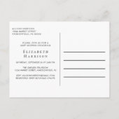 Baby shower Pastel Typografie Uitnodiging Briefkaart (Achterkant)