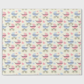 Baby shower Pastels in Roze & Blauw Cadeau Cadeaupapier (Vlak)