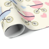 Baby shower Pastels in Roze & Blauw Cadeau Cadeaupapier (Rol Hoek)