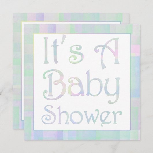 Baby shower Pastels Kaart (Voorkant / Achterkant)
