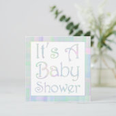  Baby shower Pastels Kaart (Staand voorkant)