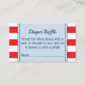 Baby shower Patriottisch Anker Luier Raffle Ticket Informatiekaartje (Voorkant)