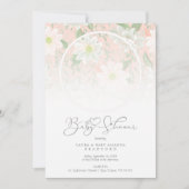 Baby Shower Peach Floral Botanical Photo (Voorkant)