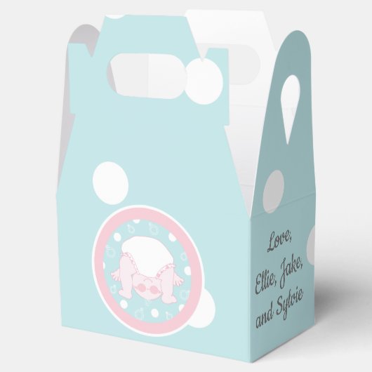 Baby shower Peek A Boo Baby Bedankdoosjes (Geopend)