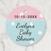Baby shower Peek a Boo Baby Bedankjes Labels (Achterkant)