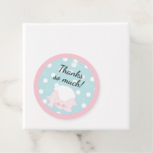 Baby shower Peek a Boo Baby Bedankjes Labels (In situ)
