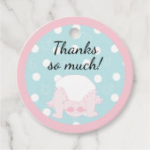 Baby shower Peek a Boo Baby Bedankjes Labels (Voorkant)