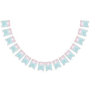 Baby shower Peek-a-Boo, Swallowtail Bunting Banner