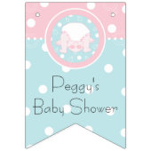 Baby shower Peek-a-Boo, Swallowtail Bunting Banner (Tweede vlag)