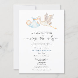 Baby shower per e-mail Blue Stork Kaart