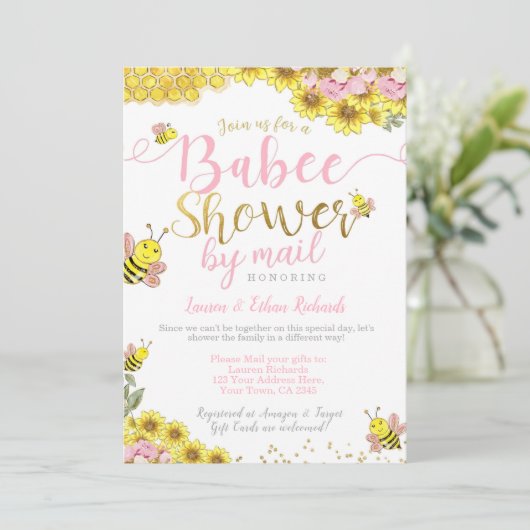 baby shower per e-mail kaart (Staand voorkant)