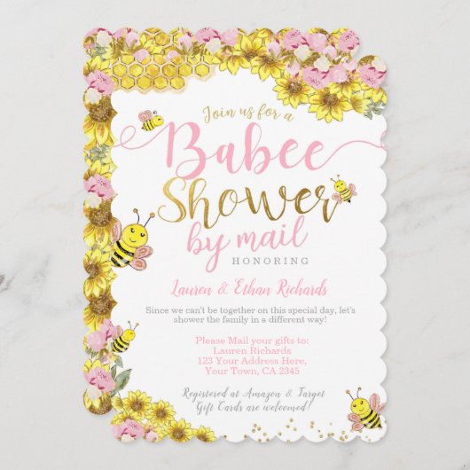 baby shower per e-mail kaart (Voorkant / Achterkant)