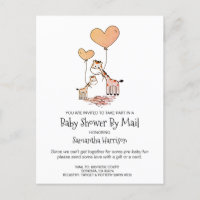 Baby shower per e-mail: moeder en Baby Giraffe