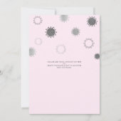 Baby shower per Mail BABY ITS COVID BUITEN Roze Kaart (Achterkant)