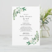 Baby shower per Mail Greenery uitnodiging (Staand voorkant)
