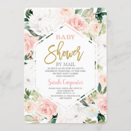 Baby shower per mail meisje kaart