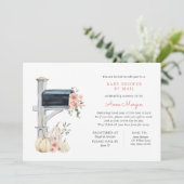 Baby shower per Mail Pink Floral Pumpkin in Mailbo Kaart (Staand voorkant)