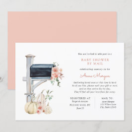 Baby shower per Mail Pink Floral Pumpkin in Mailbo Kaart