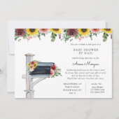 Baby shower per Mail Roos en Zonnebloemen in Mailb Kaart (Voorkant)