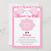 Baby shower per Mail Schattige Roze Lam Modern Een Kaart (Voorkant)