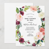 Baby shower per Mail Spring Bloemenuitnodiging Kaart (Voorkant / Achterkant)