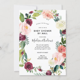 Baby shower per Mail Spring Bloemenuitnodiging Kaart
