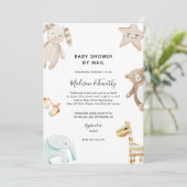 Baby shower per mailuitnodiging kaart (Staand voorkant)