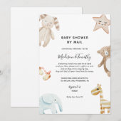 Baby shower per mailuitnodiging kaart (Voorkant / Achterkant)