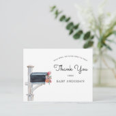 Baby shower per post Dank u wel Briefkaart (Staand voorkant)