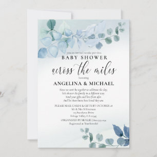 Baby Shower per post Dusty Eucalyptus Botanisch Kaart